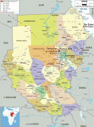 Kort (geografi)-Sudan-political-map-of-Sudan.gif