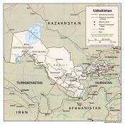Kaart (kartograafia)-Usbekistan-uzbekistan.jpg