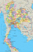 Bản đồ-Thái Lan-political-map-of-thailand.gif
