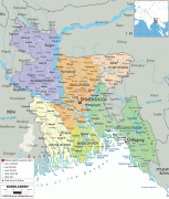 Karte (Kartografie)-Bangladesch-political-map-of-Bangladesh.gif
