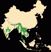 Bản đồ-Cộng hòa Khmer-B_frontalis_map.gif