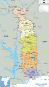 Kaart (cartografie)-Togo-political-map-of-Togo.gif