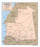 Kaart (kartograafia)-Mauritaania-mauritania_pol95.jpg