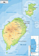 Kort (geografi)-São Tomé og Príncipe-Sao-Tome-physical-map.gif