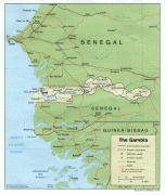 Карта (мапа)-Гамбија-Gambia-map-political.jpg