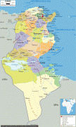Kaart (kartograafia)-Tuneesia-political-map-of-Tunisia.gif