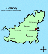 Kaart (cartografie)-Guernsey-Guernsey_Map.png