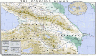 Kaart (kartograafia)-Armeenia-caucasus_region_1994.jpg