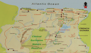 Карта (мапа)-Суринам-Suriname-map.jpg