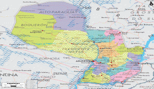 Carte géographique-Paraguay-map-of-Paraguay.gif