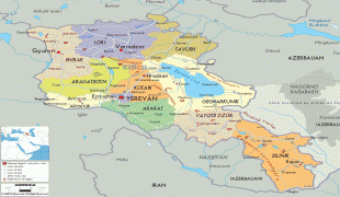 地图-亞美尼亞-Armenian-political-map.gif