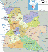 Wilayah angola luas Peta Negara