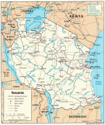 Kort (geografi)-Tanzania-tanzania_pol_2003.jpg
