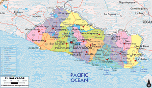 Ģeogrāfiskā karte-Salvadora-political-map-of-El-Salvado.gif
