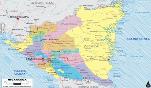 Bản đồ-Ni-ca-ra-goa-political-map-of-Nicaragua.gif