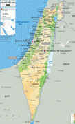 Карта (мапа)-Израел-Israel-physical-map.gif
