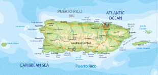 Kaart (kartograafia)-Puerto Rico-puerto-rico-map-physical.jpg