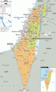 Kaart (kartograafia)-Iisrael-political-map-of-Israel.gif