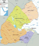 Kaart (kartograafia)-Djibouti-political-map-of-Djibouti.gif