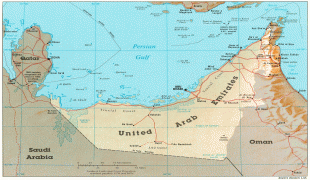 Kort (geografi)-Forenede Arabiske Emirater-united_arab_emirates_rel95.jpg