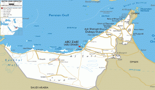 Kartta-Yhdistyneet arabiemiirikunnat-UAE-road-map.gif