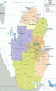 Kaart (kartograafia)-Katar-political-map-of-Qatar.gif