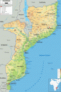 Carte géographique-Mozambique-Mozambique-physical-map.gif