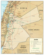 Kaart (cartografie)-Jordanië-jordan_rel_2004.jpg