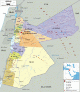 Kaart (cartografie)-Jordanië-political-map-of-Jordan.gif