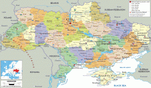 Karte (Kartografie)-Ukrainische Sozialistische Sowjetrepublik-political-map-of-Ukraine.gif