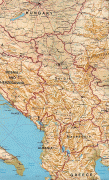 Kaart (kartograafia)-Makedoonia-detailed_relief_map_of_serbia_and_macedonia.jpg