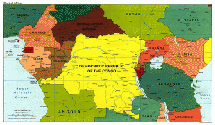 Географическая карта-Центральноафриканская Республика-africa--central-african-republic-political-map.jpg