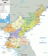 Térkép-Észak-Korea-political-map-of-North-Kore.gif