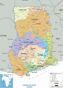 Zemljovid-Gana-political-map-of-Ghana.gif