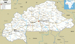 Географическая карта-Буркина-Фасо-Burkina-Faso-road-map.gif