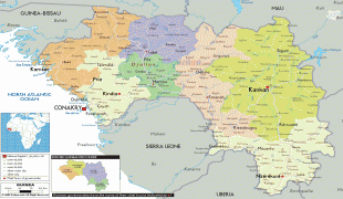 Географічна карта-Гвінея-political-map-of-Guinea.gif
