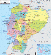 Kaart (cartografie)-Ecuador-political-map-of-Ecuador.gif