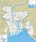 Географічна карта-Бангладеш-road-map-of-Bangladesh.gif