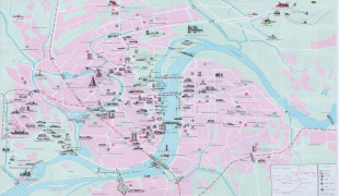 Kaart (cartografie)-Pyongyang-PyongyangOverallMap.jpg