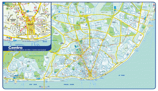 Kaart (cartografie)-Lissabon-Lisbon-Tourist-Map.jpg