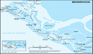 Карта (мапа)-Монровија-Map_of_Monrovia.png