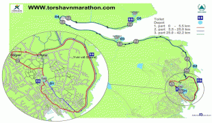 Kort (geografi)-Thorshavn-Torshavn_Marathon_Map.jpg