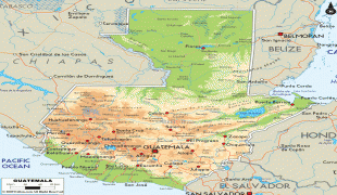 Mapa-Guatemala (štát)-Guatemala-physical-map.gif