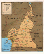 Kaart (kartograafia)-Kamerun-Cameroon_Map.jpg