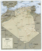 Kaart (kartograafia)-Alžeeria-algeria_rel01.jpg