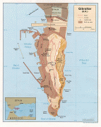 Kaart (kartograafia)-Gibraltar-gibraltar.jpg