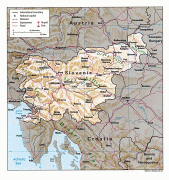 Kort (geografi)-Slovenien-detailed_relief_and_road_map_of_slovenia.jpg