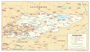 Карта (мапа)-Киргистан-detailed_road_and_administrative_map_of_kyrgyzstan.jpg