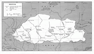 Kaart (kartograafia)-Bhutan-political_map_of_bhutan.jpg
