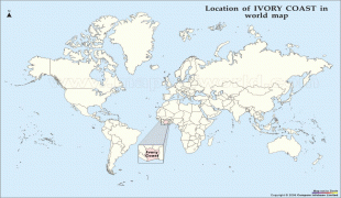 Kaart (kartograafia)-Elevandiluurannik-ivorycoastlocationmap.jpg